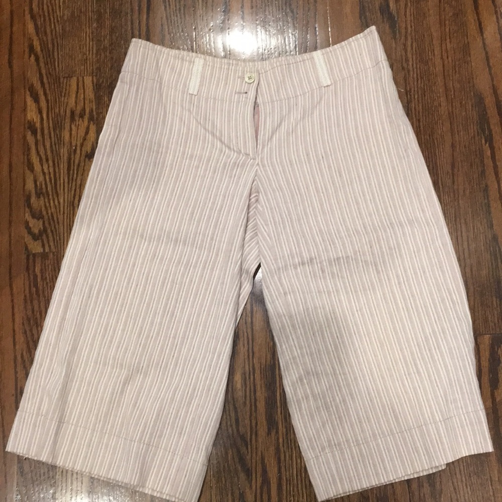 Elie Tahari Linen Capri Pants
